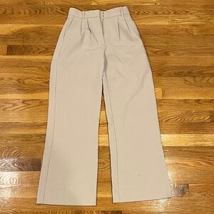 Abercrombie & Fitch Light Tan Wide Leg Pants